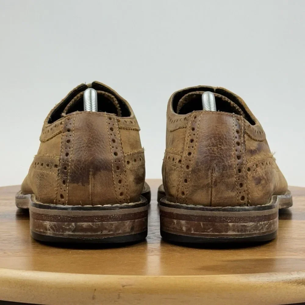 Mens Cole Haan Brown Leather Dressy‎ Comfort Wingtip Oxfords Shoes Size 10.5 M